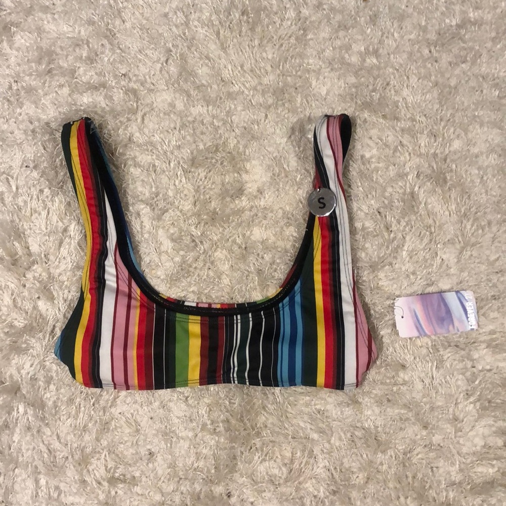 Striped Bathing Suit Top